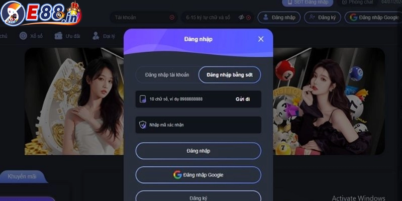 Cập nhập link đăng nhập E88 không chặn mới nhất